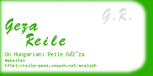 geza reile business card